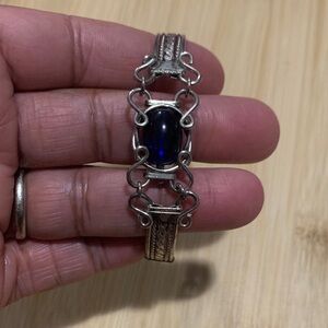Vintage Silver and Blue Bracelet